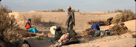 Pause dans le dsert de Tunisie